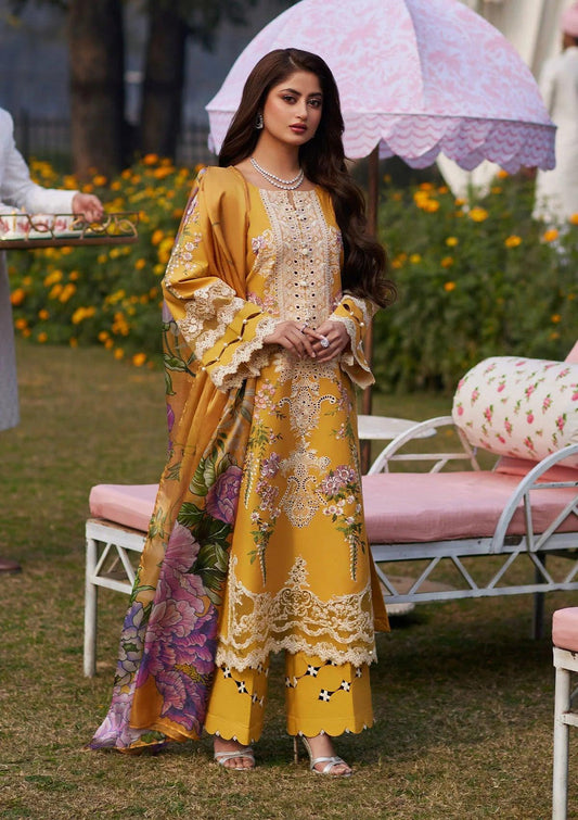 Elaf Unstitched Embroidered Lawn Suit