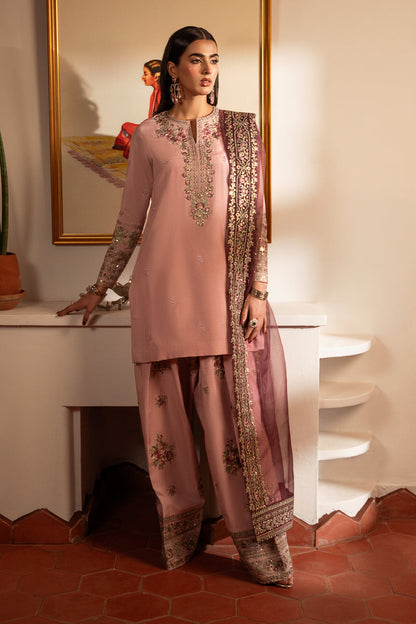 Bh 3Pc Embroidered Cotton Silk Dress
