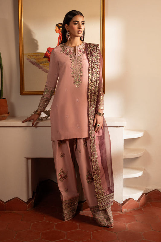 Bh 3Pc Embroidered Cotton Silk Dress