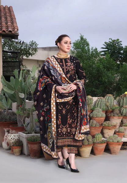 BH Embroidered 3 Piece Unstitched Khaddar