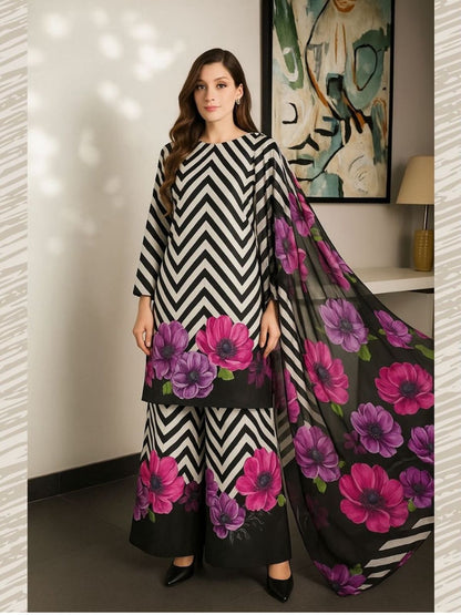 Bin Haroon 3 Piece Unstiched Silk Collection