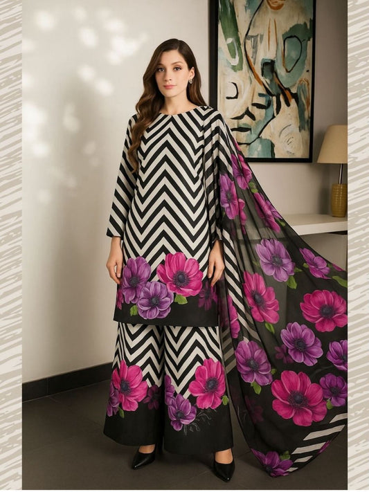 Bin Haroon 3 Piece Unstiched Silk Collection