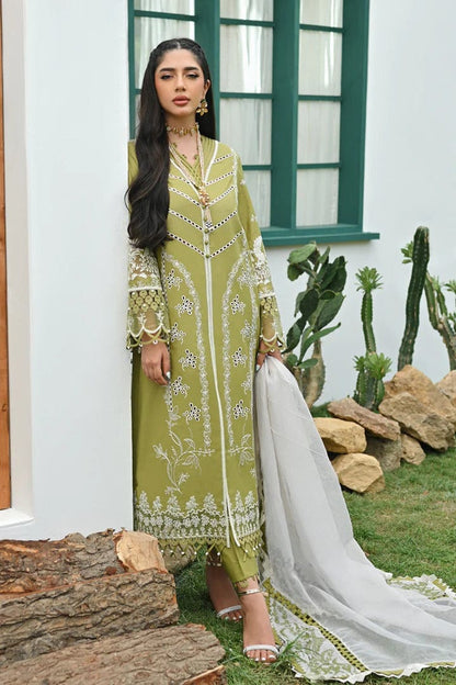 Qalamkar Unstitched Embroidered Chicken Kari Lawn Suit