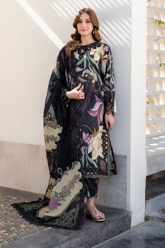 BR -3 Piece Unstitched Embroidered Lawn Suit