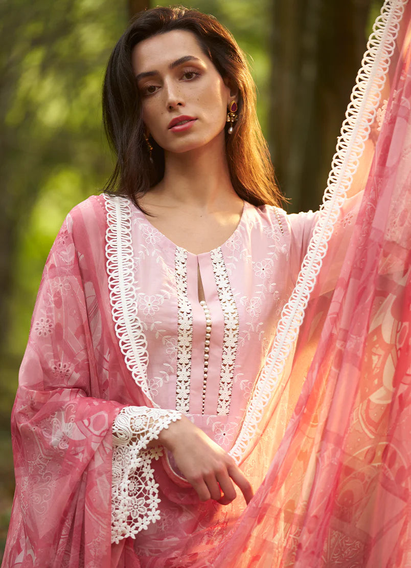 Image Unstitched Embroidered Lawn Suit