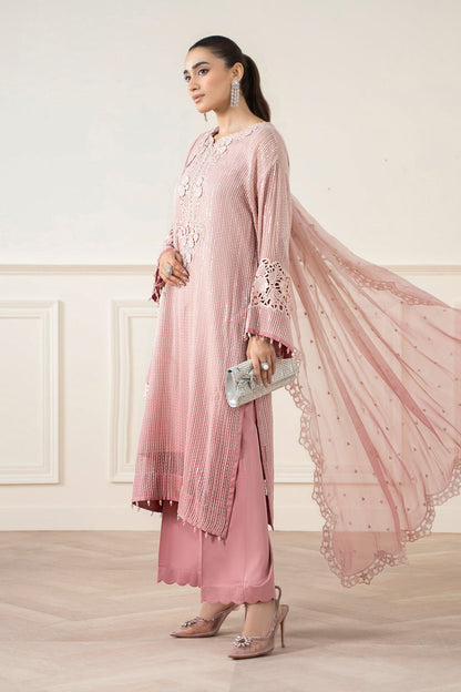 MB 3 Piece Embroidered Chiffon Suit
