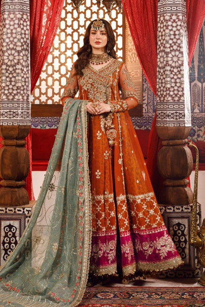 M.B - Embroidered Net Suits Unstitched 4 Piece Wedding Collection