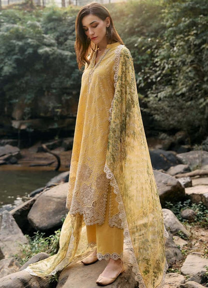 Image Unstitched Embroidered Lawn Suit