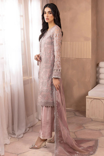BH - Embroidered Organza Suit Unstitched 3 Piece - Summer Collection