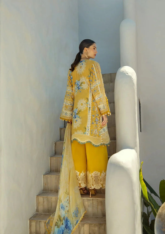 EL 3 Piece Unstiched Embroidered Lawn Suit
