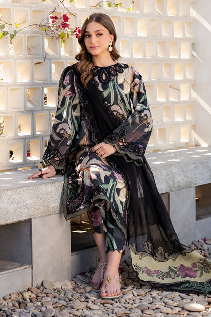 BR -3 Piece Unstitched Embroidered Lawn Suit