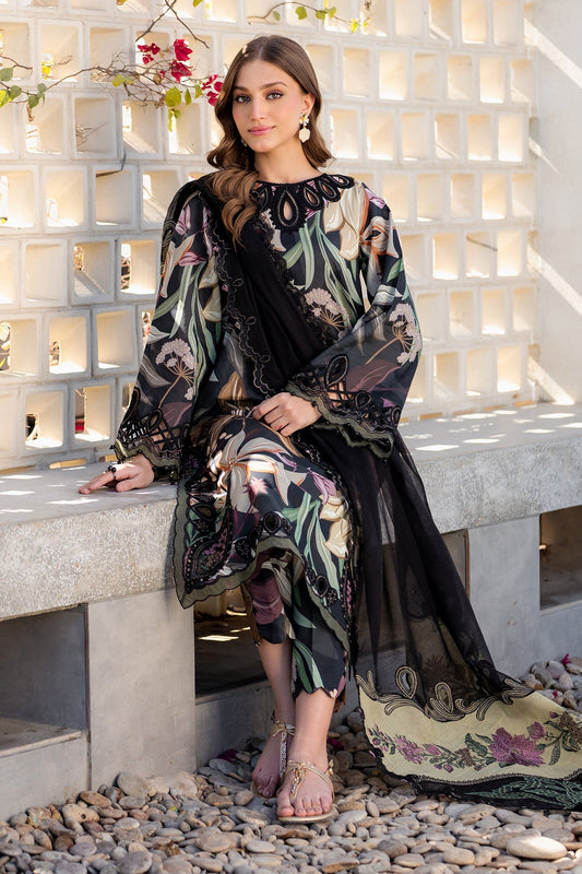 BR -3 Piece Unstitched Embroidered Lawn Suit