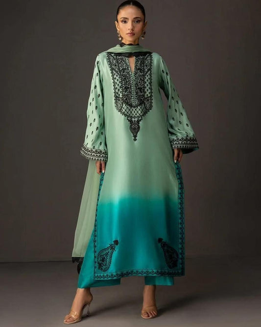 Bin Haroon 3 Piece Unstiched Silk Collection