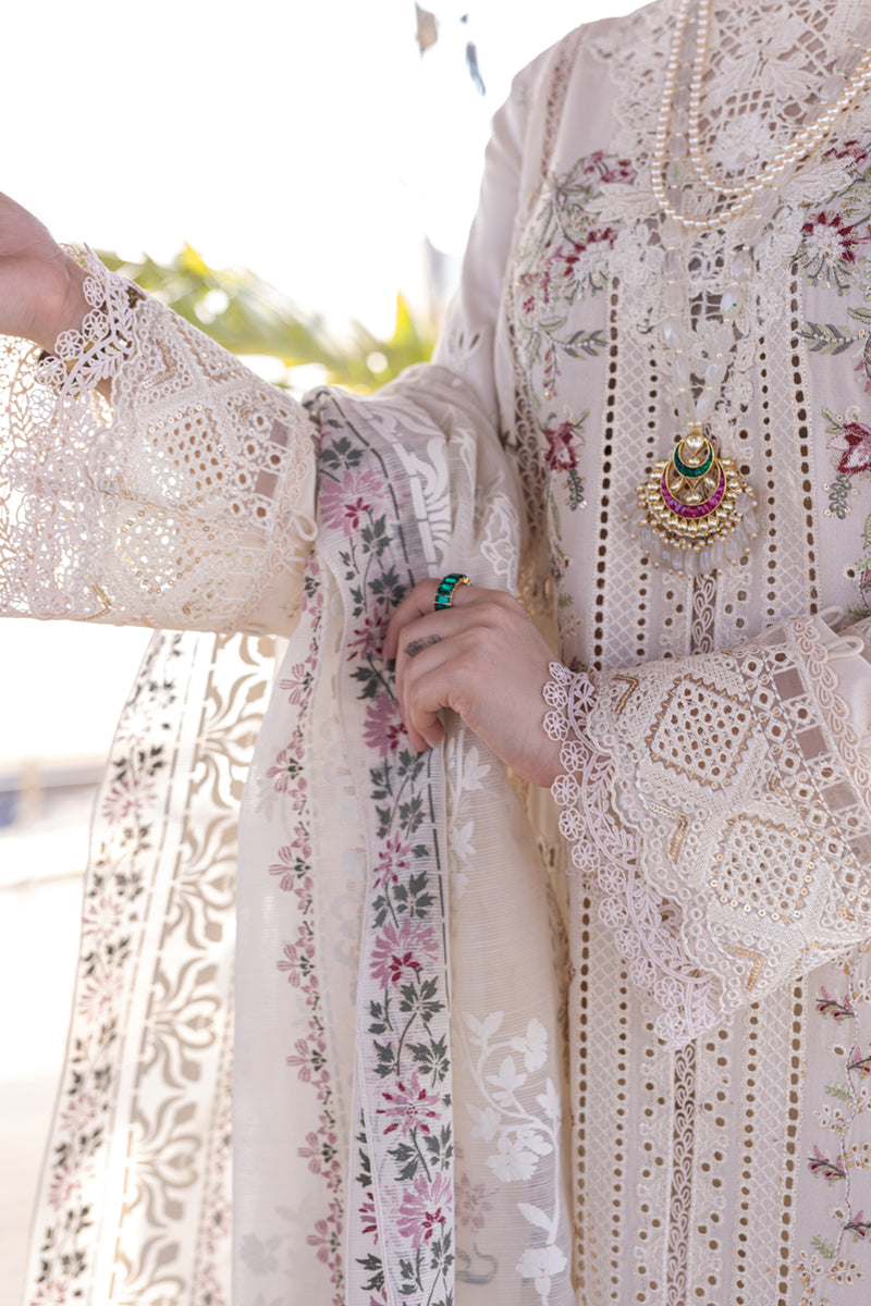 Qalamkar Unstitched Embroidered Lawn Suit