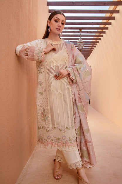 Afrozeh Unstitched Embroidered Lawn Suit