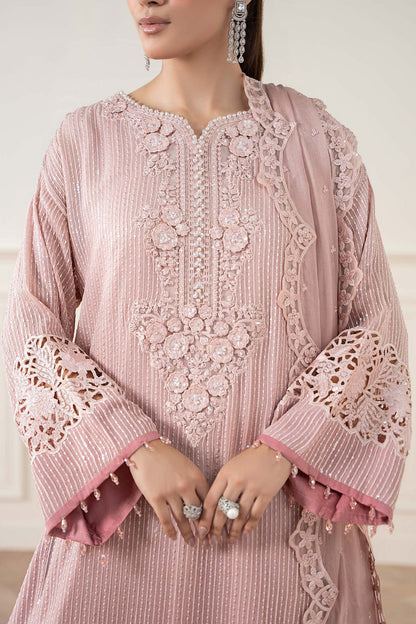 MB 3 Piece Embroidered Chiffon Suit