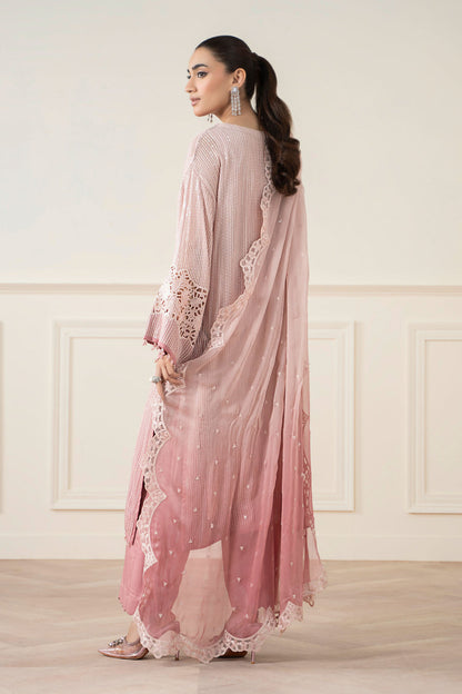 MB 3 Piece Embroidered Chiffon Suit