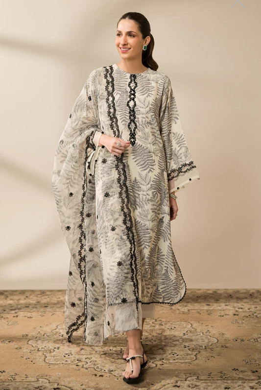 Cross Stitch Unstitched Embroidered Lawn SUIT