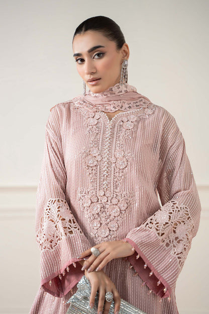 MB 3 Piece Embroidered Chiffon Suit