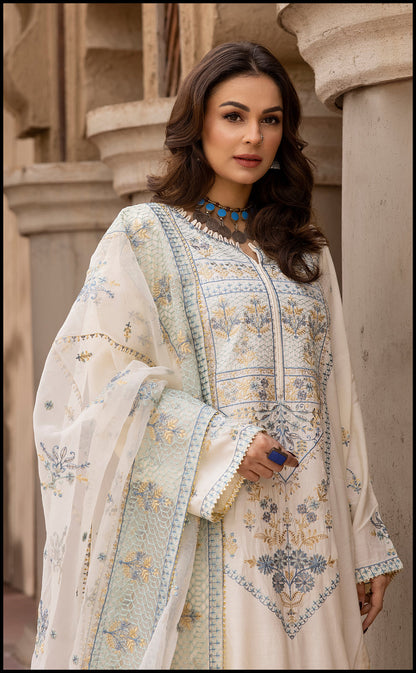 Sila Unstitched Embroidered Lawn Suit