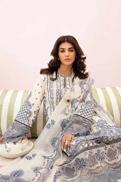 Afrozeh Unstitched Embroidered Lawn Suit