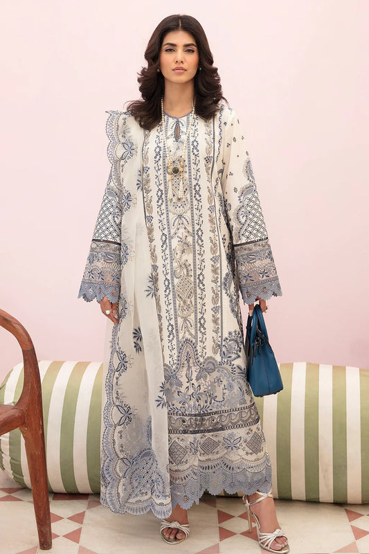 Afrozeh Unstitched Embroidered Lawn Suit